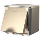 Розетка влагозащищённая Werkel W5071210 Gallant (шампань рифленый) a051048