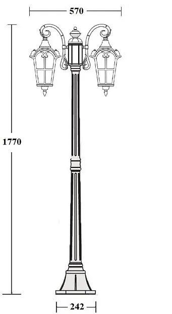 Наземный фонарь Oasis Light 86108A Gb PORTO Наземный фонарь Oasis Light 86108A Gb PORTO