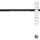 Трековый светильник Arte Lamp A7496PL-1BK OPTIMA