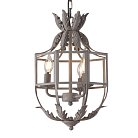 Подвесная люстра Rustic 3-Light Metal Cage Grey Pendant Lamp ImperiumLoft 143828-22 40.2384