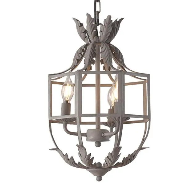 Подвесная люстра Rustic 3-Light Metal Cage Grey Pendant Lamp ImperiumLoft 143828-22 40.2384