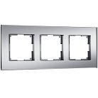 Рамка на 3 поста (серебряный, стекло soft-touch) Werkel W0033106 Senso a064570