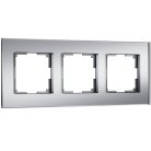 Рамка на 3 поста (серебряный, стекло soft-touch) Werkel W0033106 Senso a064570
