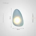 Бра LINDIS WALL Модель B. Цвет голубой. Lampatron lindis-wall-b-blue 2960-7099