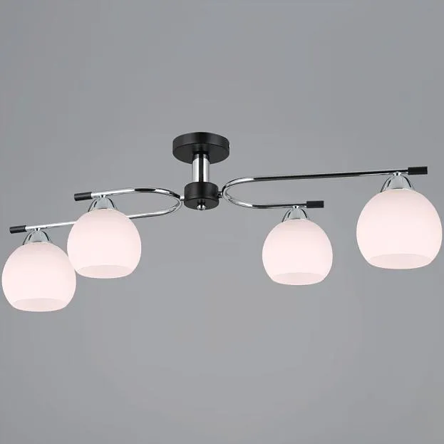 Потолочная люстра ILLUMICO IL0638-4CSQ-24 CR BK LIBRA Потолочная люстра ILLUMICO IL0638-4CSQ-24 CR BK LIBRA