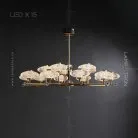 Люстра NICOL 15 ламп. Цвет Бронза + Красный Lampatron 5243-13377