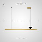 Реечный, рядный светильник MIRELL Тип A. Размер L. Цвет Черный + Золото Lampatron 3731-9243