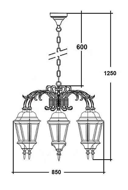 Уличный светильник подвесной Oasis Light 91470/6/16 cover Gw ASTORIA 2