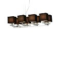 Хрустальная подвесная люстра Lumina Deco LDP 1248-8 BK Fianelo