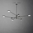 Люстра SUNSHINE 8 плафонов. Черный. Размер L. Lampatron 1666-22350