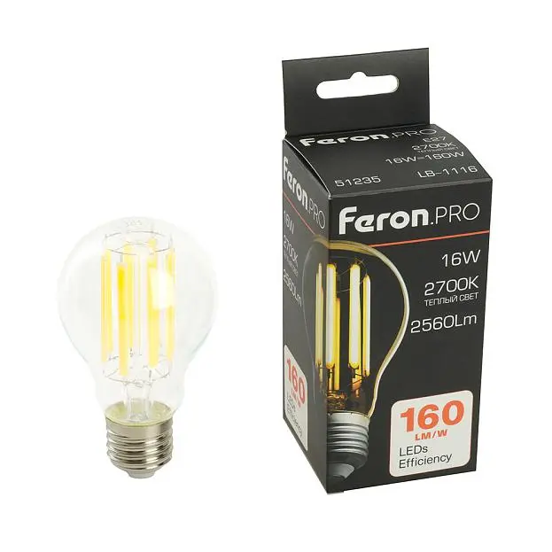 Лампа светодиодная Шар E27 2560LM 16W 175-265V 2700K Feron 51235 LB-1116 Лампа светодиодная Шар E27 2560LM 16W 175-265V 2700K Feron 51235 LB-1116