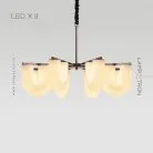 Люстра GAUTE 8 ламп. Цвет Черный Lampatron 7694-21567