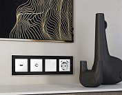 Комплект механизма TV розетки SAT 5-2400MHz 3.5dB ALFA Белый глянец Volt MA113050 QUANT