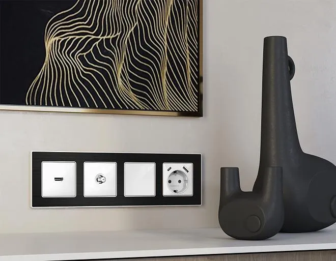 Комплект механизма TV розетки SAT 5-2400MHz 3.5dB ALFA Белый глянец Volt MA113050 QUANT Комплект механизма TV розетки SAT 5-2400MHz 3.5dB ALFA Белый глянец Volt MA113050 QUANT