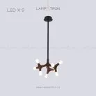 Подвесной светильник SANTANA 9 ламп. Цвет Темное Дерево Lampatron 4239-10595