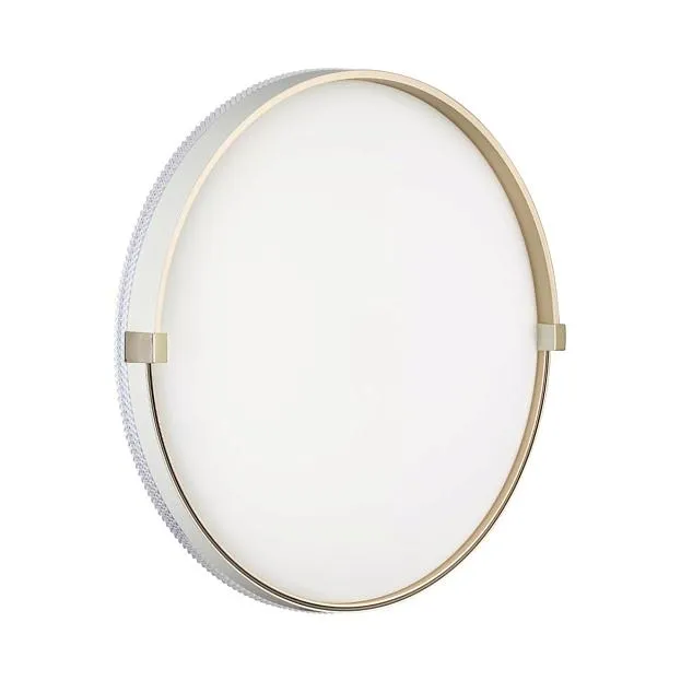 Светильник пластик/белый/золотой LED 48Вт 3000/4000/6000К D390 IP43 CCT Sonex 7646/DLN OLIDI WHITE