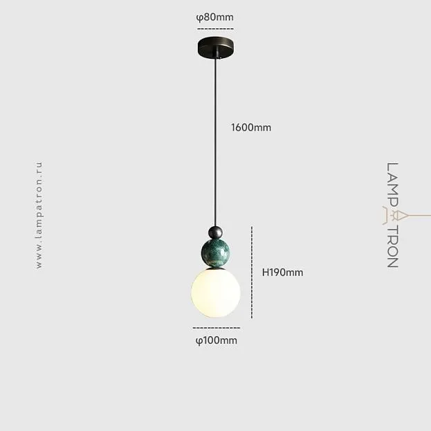Подвесной светильник SONDRE 1 подвес. Цвет зеленый мрамор + черный Lampatron f-sondre-black-green 8912-25214 Подвесной светильник SONDRE 1 подвес. Цвет зеленый мрамор + черный Lampatron f-sondre-black-green 8912-25214