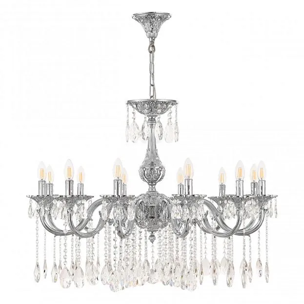 Люстра с хрустальными подвесками Bohemia Ivele Crystal AL78101/12/300 A Ni