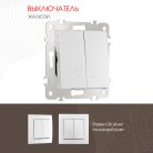 Выключатель жалюзи, 10A 250V Arte Milano 206.38-2.silver am