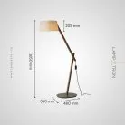 Торшер CRANE WOOD Цвет темное дерево Lampatron crane-wood-darkwood 9028-25686