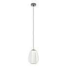 Светодиодный подвес с регулировкой цветовой температуры 1X7W 1X1,6W(LED), d220, 2200-6500K, 700lm, сталь, никель черный, белый Eglo 390457 MENORCA