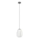 Светодиодный подвес с регулировкой цветовой температуры 1X7W 1X1,6W(LED), d220, 2200-6500K, 700lm, сталь, никель черный, белый Eglo 390457 MENORCA