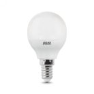 Лампа Gauss 53120 E14 10W 4100K шар матовый Elementary
