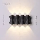 Бра HUBERT 8 ламп. Цвет Черный Lampatron 6139-16494