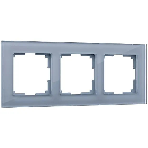 Рамка на 3 поста Werkel W0031115 (серый,стекло) Favorit a050963