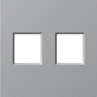 Накладка 2-я для розеток RJ45,TV,SAT, матовый серый, Donel DE86940 A07