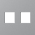 Накладка 2-я для розеток RJ45,TV,SAT, матовый серый, Donel DE86940 A07