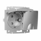 Розетка двойная влагозащ. с зазем. защит. крышками и шторками Werkel W1172206 (серебряный) a057285