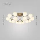 Потолочная люстра MARTIAL 15 ламп. Цвет Золото Lampatron 7505-20900