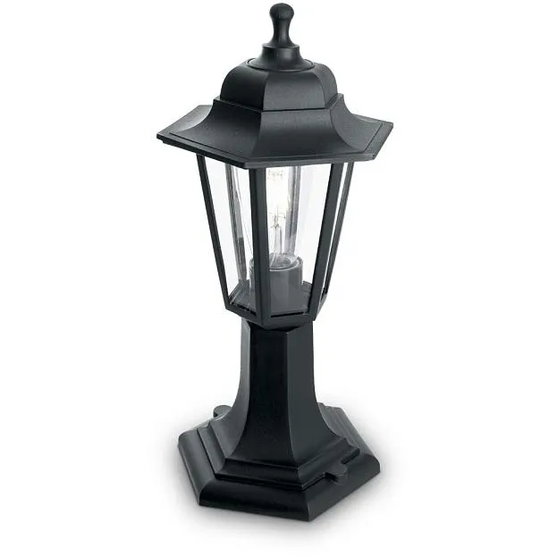 Светильник садово-парковый на постамент 6-ти гранник 60W E27 230V черный Feron 32273 НТУ 06-60-001
