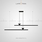 Реечный, рядный светильник MIRELL DUO Размер S. Цвет Черный Lampatron mirell-duo-s-black 3732-9250