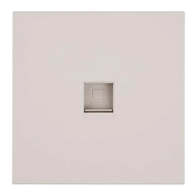 Розетка компьютерная 1-местная RJ-45 (механизм), RST00-3117-08, пудровый жемчуг Stekker 50480 Мия