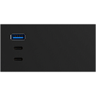 USB зарядное устройство, 100W, Type A + C + C, 4 мод., черн. матовая (90х45мм) Donel DUSB100WANM 45х45