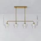 Реечный, рядный светильник CLOVE B Цвет Латунь + Прозрачный Lampatron 7781-21931