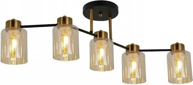 Потолочная люстра ILLUMICO IL6111-5COU-79 BK GD Потолочная люстра ILLUMICO IL6111-5COU-79 BK GD