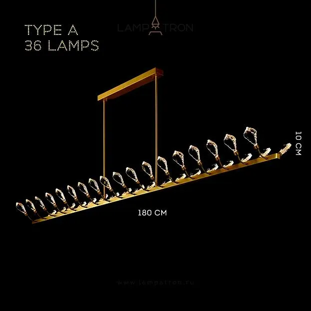 Реечный, рядный светильник GLORIOLE UP DOWN LINE Тип A (Кристаллы — Вверх). 36 LED. Lampatron gloriole-up-down-line-a-36 9126-25977 Реечный, рядный светильник GLORIOLE UP DOWN LINE Тип A (Кристаллы — Вверх). 36 LED. Lampatron gloriole-up-down-line-a-36 9126-25977