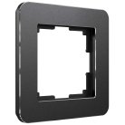 Рамка на 1 пост Werkel W0012608 Platinum черный алюминий a059211