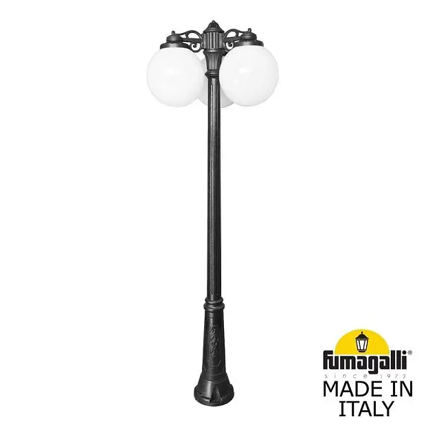 Садово-парковый фонарь FUMAGALLI G30.157.S30.AYF1RDN RICU BISSO/G300 3L DN GLOBE 300 Садово-парковый фонарь FUMAGALLI G30.157.S30.AYF1RDN RICU BISSO/G300 3L DN GLOBE 300
