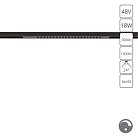 Трековый светильник Arte Lamp A7497PL-1BK OPTIMA