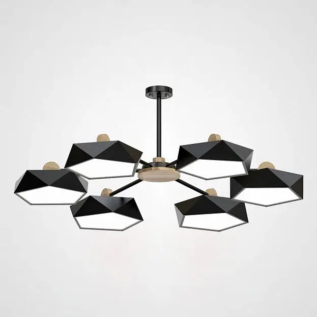 Подвесная Люстра Geometric Ch 6 Черная 140731-26 ImperiumLoft Подвесная Люстра Geometric Ch 6 Черная 140731-26 ImperiumLoft