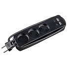 Розеточные блоки, удлинители Uniel S-CT3-1,8UC BLACK Travel