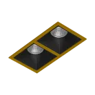 Встраиваемый светодиодный светильник Ledron RISE KIT 2 LED 3000K Gold-Black
