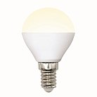 Лампочка светодиодная Uniel LED-G45-6W/WW/E14/FR/MB PLM11WH картон