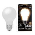 Лампа Gauss 102202110 филаментная E27 10W 2700К груша матовая Filament A60