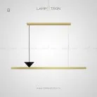 Реечный, рядный светильник MIRELL Тип B. Размер L. Цвет Черный + Золото Lampatron 3731-9249