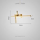 Бра REMUS BENCH Цвет латунь Lampatron remus-bench-brass 8982-25437
